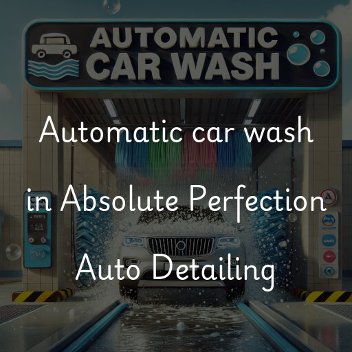 Automatic car wash in Absolute Perfection Auto Detailing