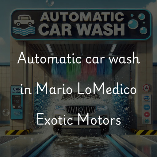 Automatic car wash in Mario LoMedico Exotic Motors