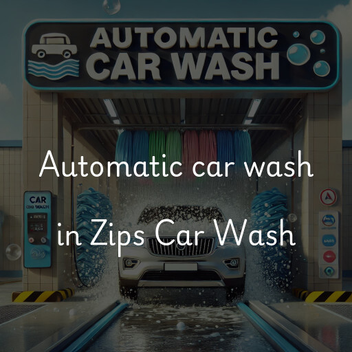 Automatic car wash in Zips Car Wash