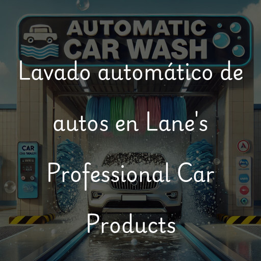 Lavado automático de autos en Lane's Professional Car Products