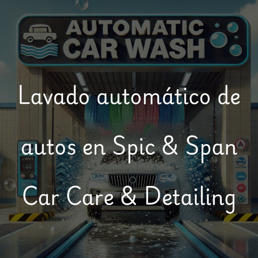 Lavado automático de autos en Spic & Span Car Care & Detailing